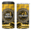 Aotearoa Ngati Whatua Personalised 4 in 1 Can Cooler Tumbler Maori Iwi Poutama Puhoro Tattoo