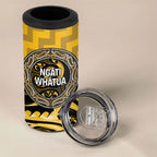 Aotearoa Ngati Whatua Personalised 4 in 1 Can Cooler Tumbler Maori Iwi Poutama Puhoro Tattoo