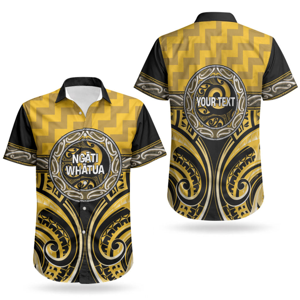 Aotearoa Ngati Whatua Personalised Couples Matching Off The Shoulder Long Sleeve Dress and Hawaiian Shirt Maori Iwi Poutama Puhoro Tattoo