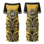 Aotearoa Ngati Whatua Personalised Couples Matching Puletasi and Long Sleeve Button Shirt Maori Iwi Poutama Puhoro Tattoo