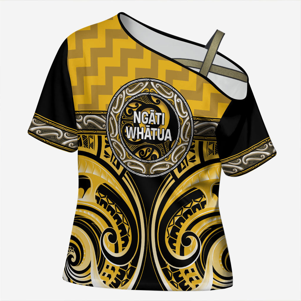Aotearoa Ngati Whatua Personalised Cross Shoulder Shirt Maori Iwi Poutama Puhoro Tattoo