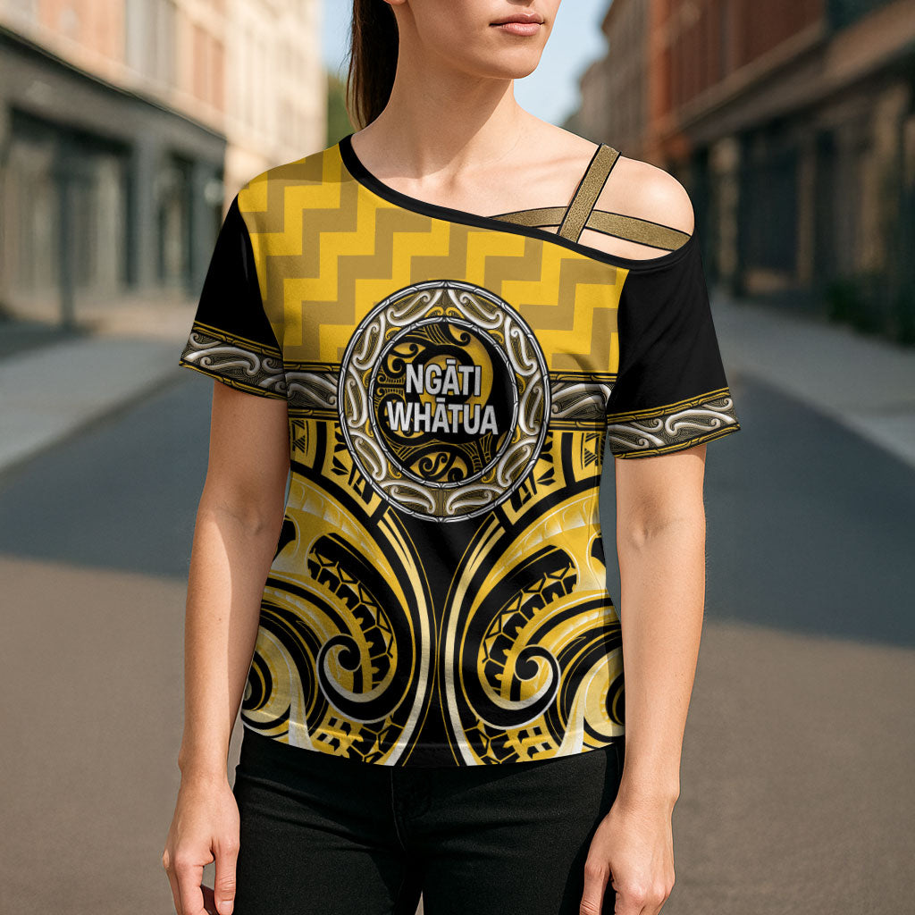 Aotearoa Ngati Whatua Personalised Cross Shoulder Shirt Maori Iwi Poutama Puhoro Tattoo