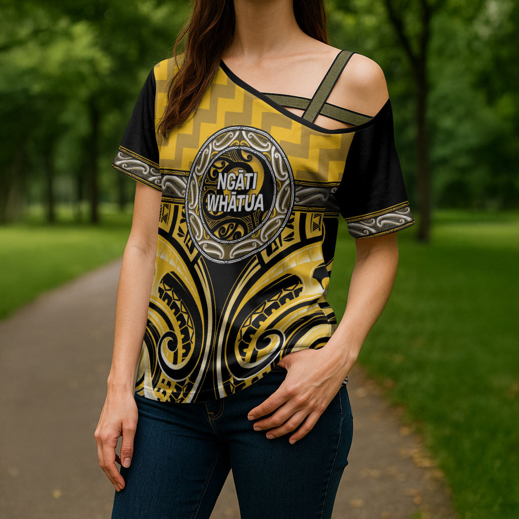 Aotearoa Ngati Whatua Personalised Cross Shoulder Shirt Maori Iwi Poutama Puhoro Tattoo