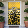 Aotearoa Ngati Whatua Personalised Door Cover Maori Iwi Poutama Puhoro Tattoo