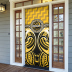 Aotearoa Ngati Whatua Personalised Door Cover Maori Iwi Poutama Puhoro Tattoo
