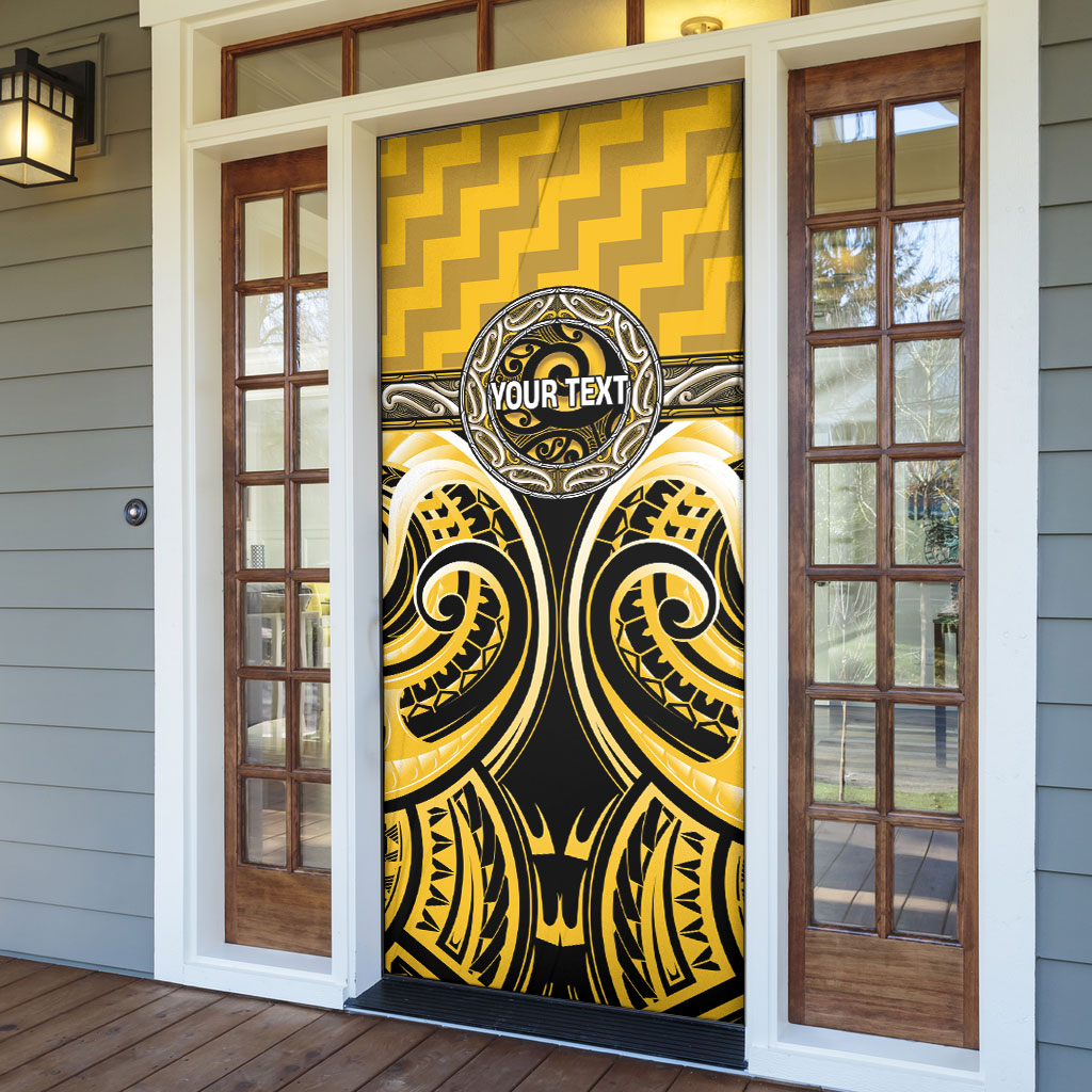 Aotearoa Ngati Whatua Personalised Door Cover Maori Iwi Poutama Puhoro Tattoo