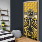 Aotearoa Ngati Whatua Personalised Door Cover Maori Iwi Poutama Puhoro Tattoo