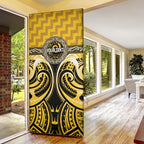 Aotearoa Ngati Whatua Personalised Door Cover Maori Iwi Poutama Puhoro Tattoo