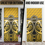 Aotearoa Ngati Whatua Personalised Door Cover Maori Iwi Poutama Puhoro Tattoo