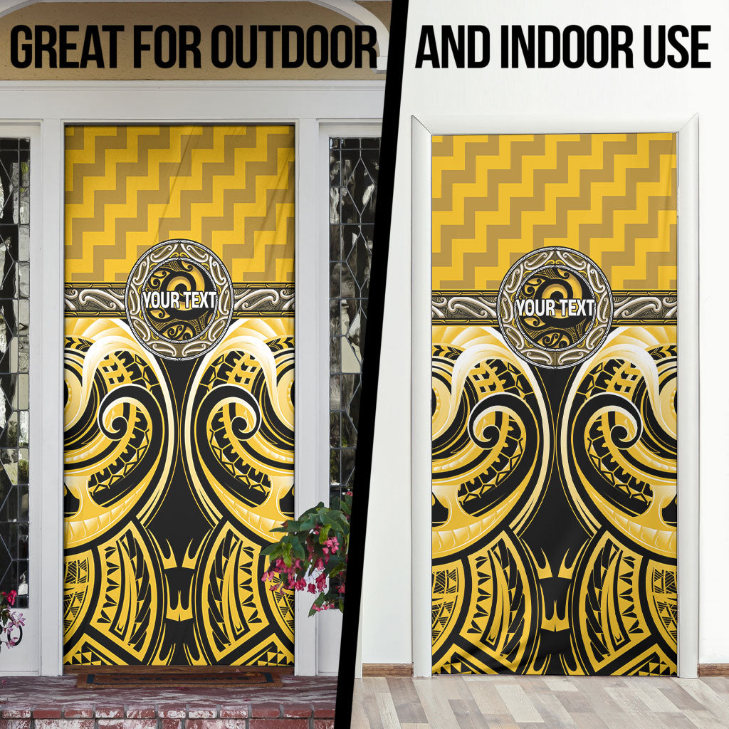 Aotearoa Ngati Whatua Personalised Door Cover Maori Iwi Poutama Puhoro Tattoo