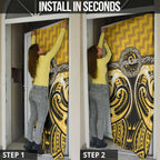 Aotearoa Ngati Whatua Personalised Door Cover Maori Iwi Poutama Puhoro Tattoo