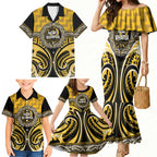 Aotearoa Ngati Whatua Personalised Family Matching Mermaid Dress and Hawaiian Shirt Maori Iwi Poutama Puhoro Tattoo