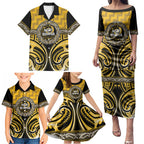 Aotearoa Ngati Whatua Personalised Family Matching Puletasi and Hawaiian Shirt Maori Iwi Poutama Puhoro Tattoo