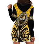 Aotearoa Ngati Whatua Personalised Hoodie Dress Maori Iwi Poutama Puhoro Tattoo