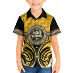 Aotearoa Ngati Whatua Personalised Kid Hawaiian Shirt Maori Iwi Poutama Puhoro Tattoo