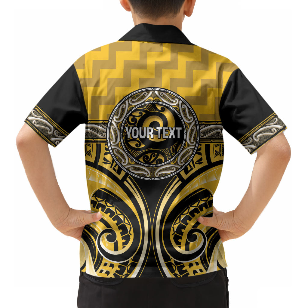 Aotearoa Ngati Whatua Personalised Kid Hawaiian Shirt Maori Iwi Poutama Puhoro Tattoo