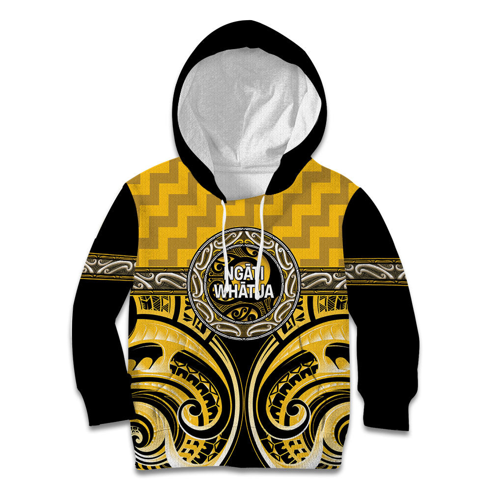 Aotearoa Ngati Whatua Personalised Kid Hoodie Maori Iwi Poutama Puhoro Tattoo