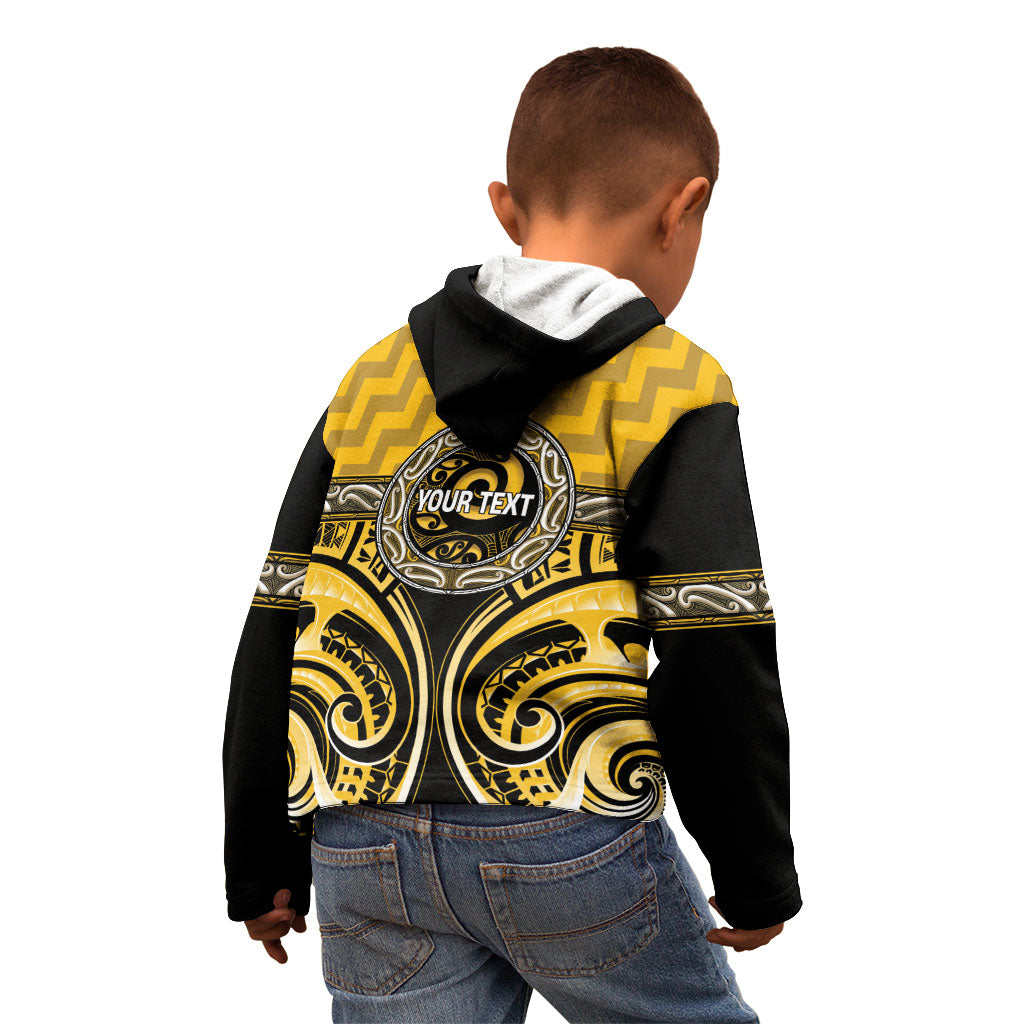 Aotearoa Ngati Whatua Personalised Kid Hoodie Maori Iwi Poutama Puhoro Tattoo