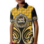 Aotearoa Ngati Whatua Personalised Kid Polo Shirt Maori Iwi Poutama Puhoro Tattoo