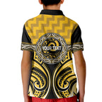 Aotearoa Ngati Whatua Personalised Kid Polo Shirt Maori Iwi Poutama Puhoro Tattoo