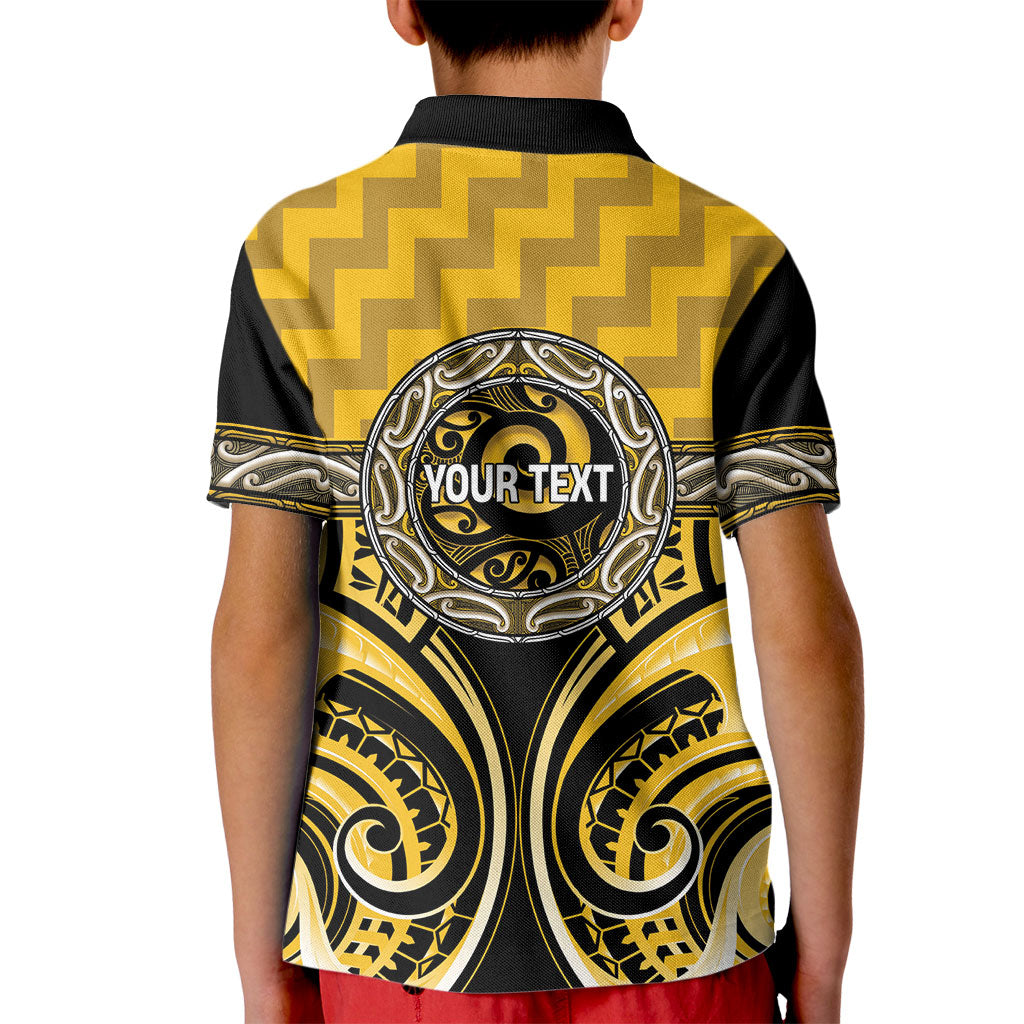 Aotearoa Ngati Whatua Personalised Kid Polo Shirt Maori Iwi Poutama Puhoro Tattoo