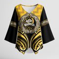 Aotearoa Ngati Whatua Personalised Kimono Sleeve Blouse Maori Iwi Poutama Puhoro Tattoo