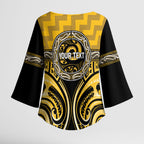 Aotearoa Ngati Whatua Personalised Kimono Sleeve Blouse Maori Iwi Poutama Puhoro Tattoo