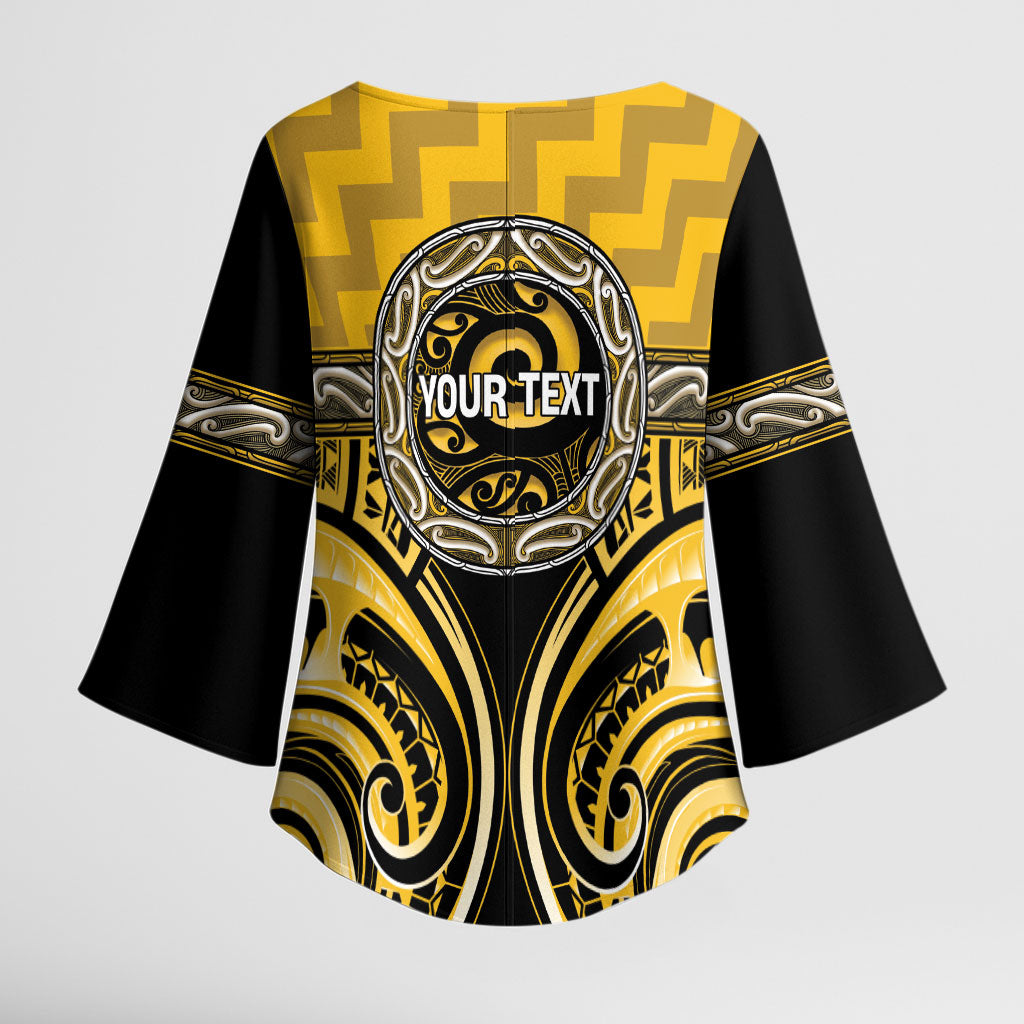 Aotearoa Ngati Whatua Personalised Kimono Sleeve Blouse Maori Iwi Poutama Puhoro Tattoo