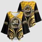 Aotearoa Ngati Whatua Personalised Kimono Sleeve Blouse Maori Iwi Poutama Puhoro Tattoo