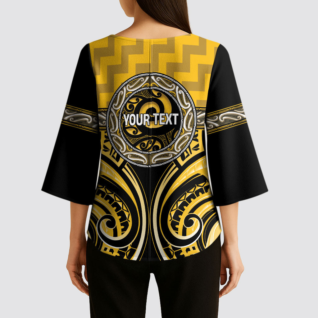 Aotearoa Ngati Whatua Personalised Kimono Sleeve Blouse Maori Iwi Poutama Puhoro Tattoo