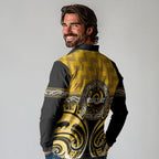 Aotearoa Ngati Whatua Personalised Long Sleeve Polo Shirt Maori Iwi Poutama Puhoro Tattoo
