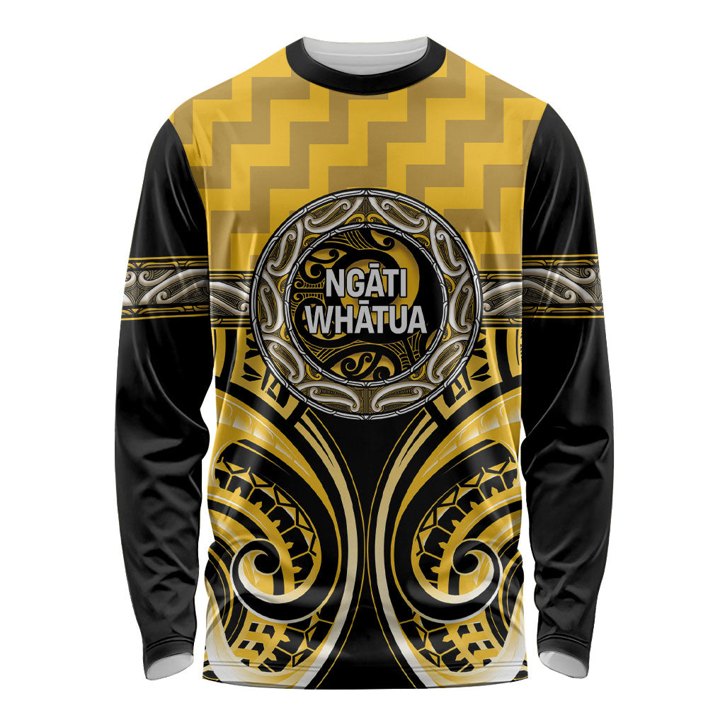 Aotearoa Ngati Whatua Personalised Long Sleeve Shirt Maori Iwi Poutama Puhoro Tattoo