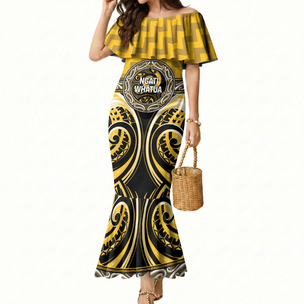 Aotearoa Ngati Whatua Personalised Mermaid Dress Maori Iwi Poutama Puhoro Tattoo