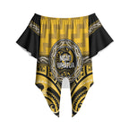 Aotearoa Ngati Whatua Personalised Off Shoulder Wrap Waist Top Maori Iwi Poutama Puhoro Tattoo