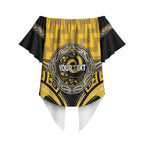 Aotearoa Ngati Whatua Personalised Off Shoulder Wrap Waist Top Maori Iwi Poutama Puhoro Tattoo