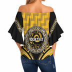 Aotearoa Ngati Whatua Personalised Off Shoulder Wrap Waist Top Maori Iwi Poutama Puhoro Tattoo