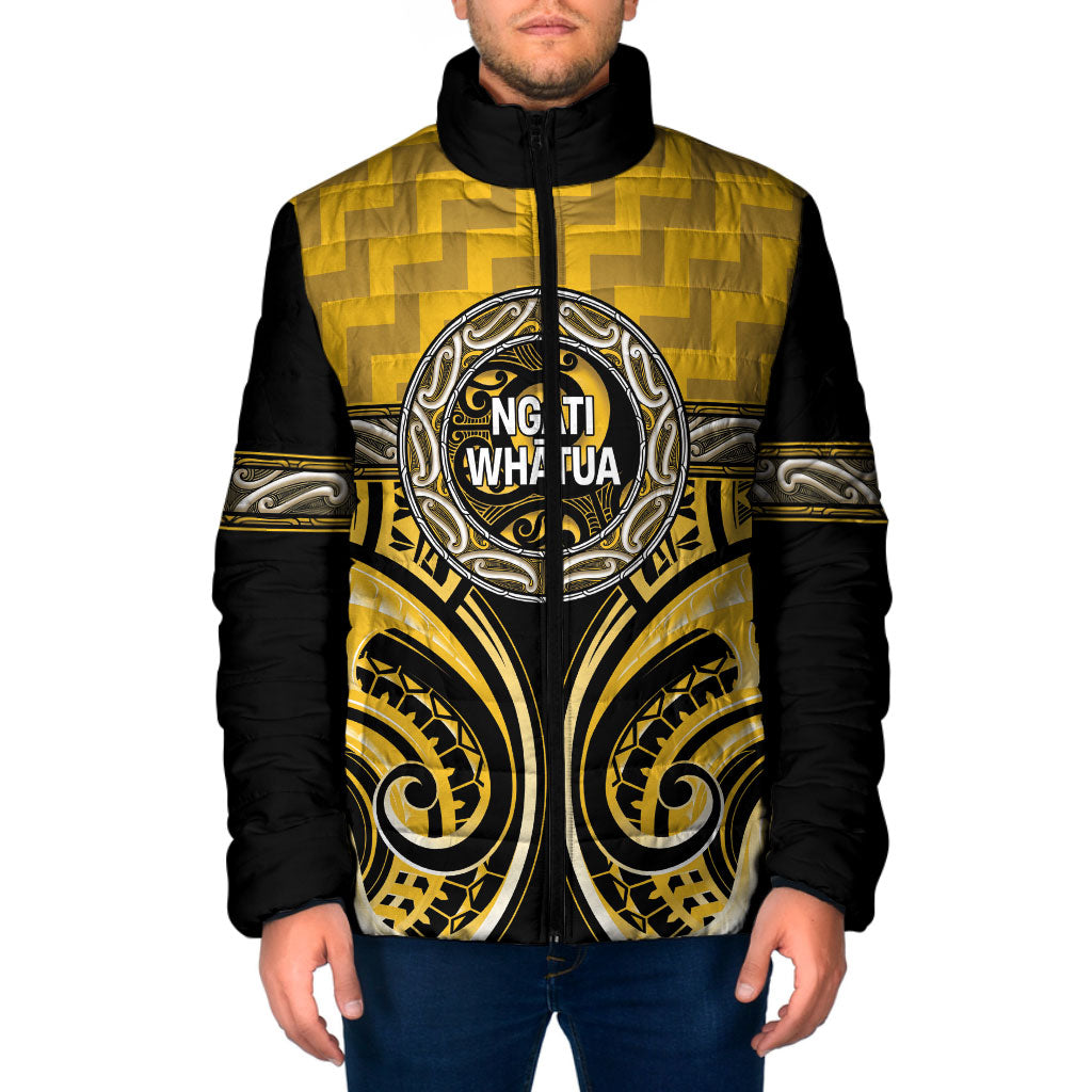 Aotearoa Ngati Whatua Personalised Padded Jacket Maori Iwi Poutama Puhoro Tattoo