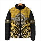 Aotearoa Ngati Whatua Personalised Padded Jacket Maori Iwi Poutama Puhoro Tattoo