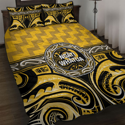 Aotearoa Ngati Whatua Quilt Bed Set Maori Iwi Poutama Puhoro Tattoo