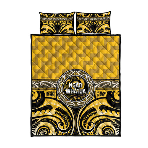 Aotearoa Ngati Whatua Quilt Bed Set Maori Iwi Poutama Puhoro Tattoo