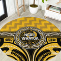 Aotearoa Ngati Whatua Round Carpet Maori Iwi Poutama Puhoro Tattoo