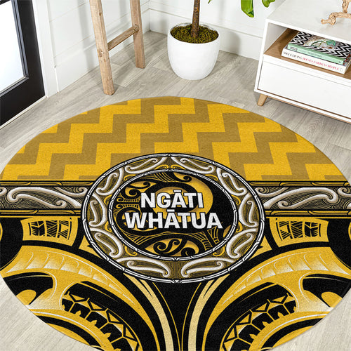 Aotearoa Ngati Whatua Round Carpet Maori Iwi Poutama Puhoro Tattoo