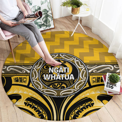 Aotearoa Ngati Whatua Round Carpet Maori Iwi Poutama Puhoro Tattoo