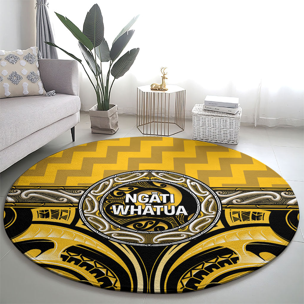 Aotearoa Ngati Whatua Round Carpet Maori Iwi Poutama Puhoro Tattoo