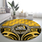 Aotearoa Ngati Whatua Round Carpet Maori Iwi Poutama Puhoro Tattoo