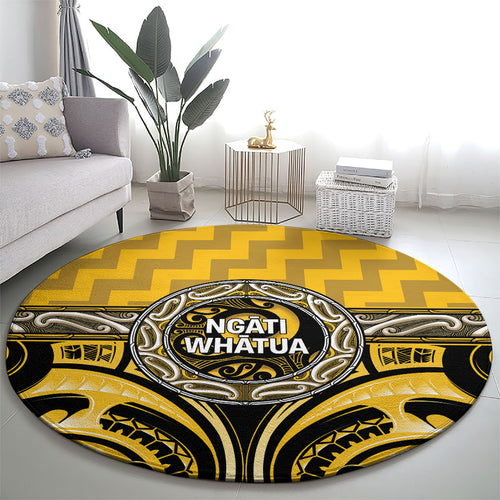 Aotearoa Ngati Whatua Round Carpet Maori Iwi Poutama Puhoro Tattoo