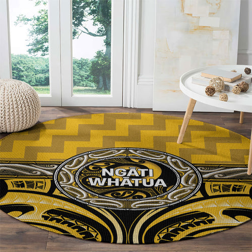 Aotearoa Ngati Whatua Round Carpet Maori Iwi Poutama Puhoro Tattoo
