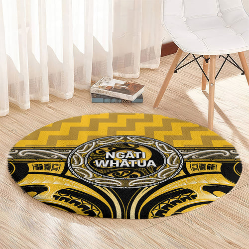 Aotearoa Ngati Whatua Round Carpet Maori Iwi Poutama Puhoro Tattoo