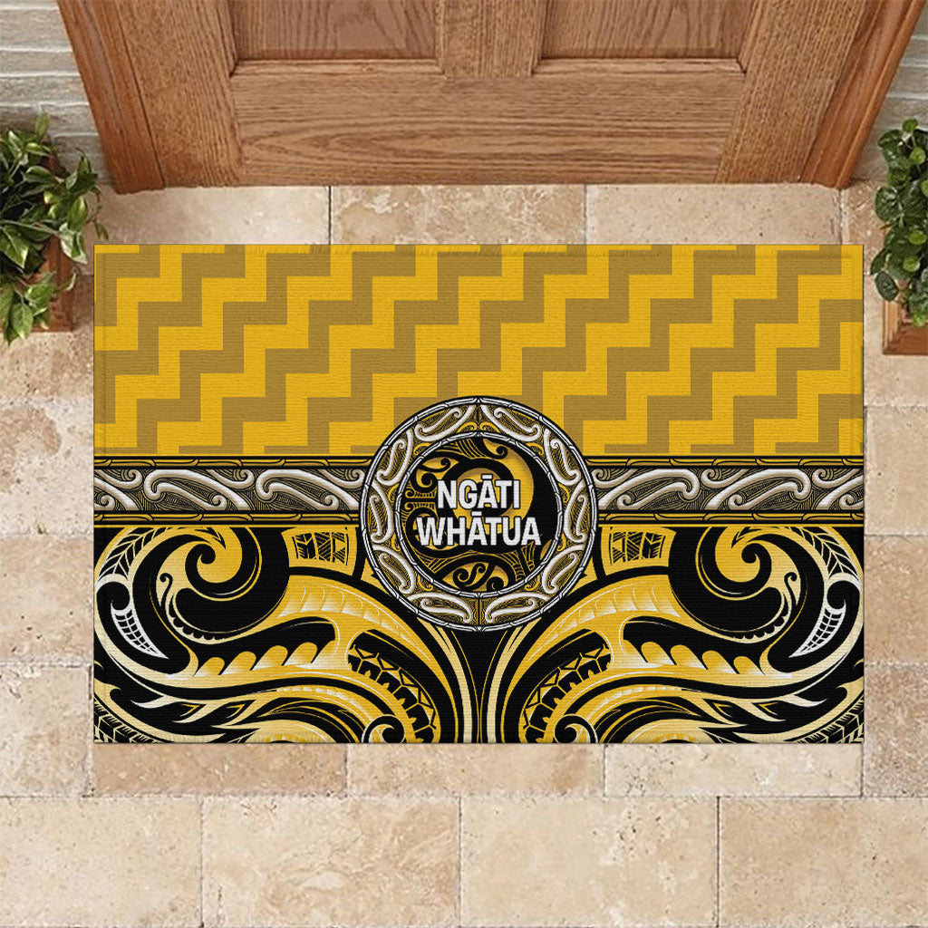 Aotearoa Ngati Whatua Rubber Doormat Maori Iwi Poutama Puhoro Tattoo