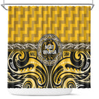 Aotearoa Ngati Whatua Shower Curtain Maori Iwi Poutama Puhoro Tattoo